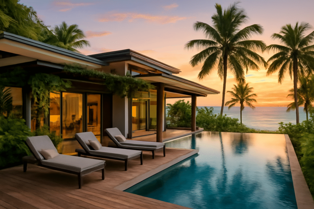 découvrez le luxe d'une villa de standing en guadeloupe, où chaque instant se transforme en une escapade balnéaire inoubliable. profitez des paysages paradisiaques, des plages de sable fin et d'un confort raffiné pour des vacances d'exception sous le soleil des caraïbes.