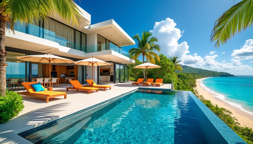 découvrez nos villas familiales en guadeloupe, idéales pour un séjour tout confort, avec piscine chauffée pour des moments de détente inoubliables. profitez d'un cadre idyllique et d'équipements de qualité pour des vacances en famille réussies.